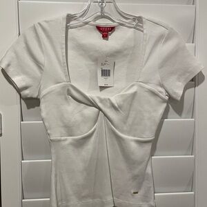 GUESS Ivory Short Sleeve Top